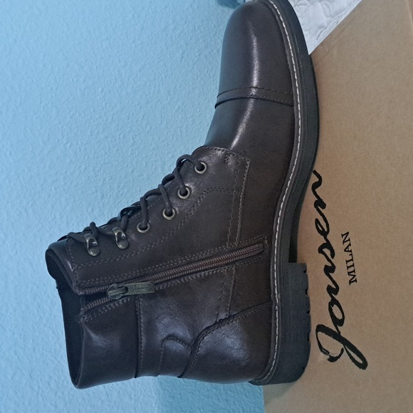 Jousen Milan Brand New Mens Boots Leahter Retro Dark Brown - Picture 8 of 11